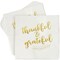 50 Pack Thanksgiving Cocktail Napkins Party Supplies Table Decorations, Thankful and Grateful (5 x 5 In)